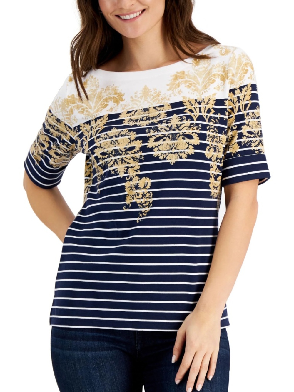 Karen Scott Boatneck Top Size: XXL